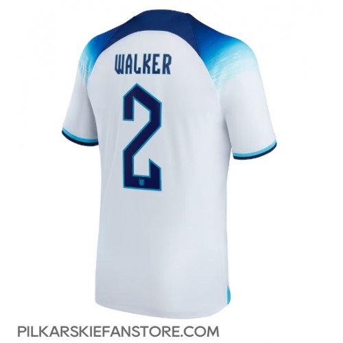 Tanie Strój piłkarski Anglia Kyle Walker #2 Koszulka Podstawowej MŚ 2022 Krótkie Rękawy
